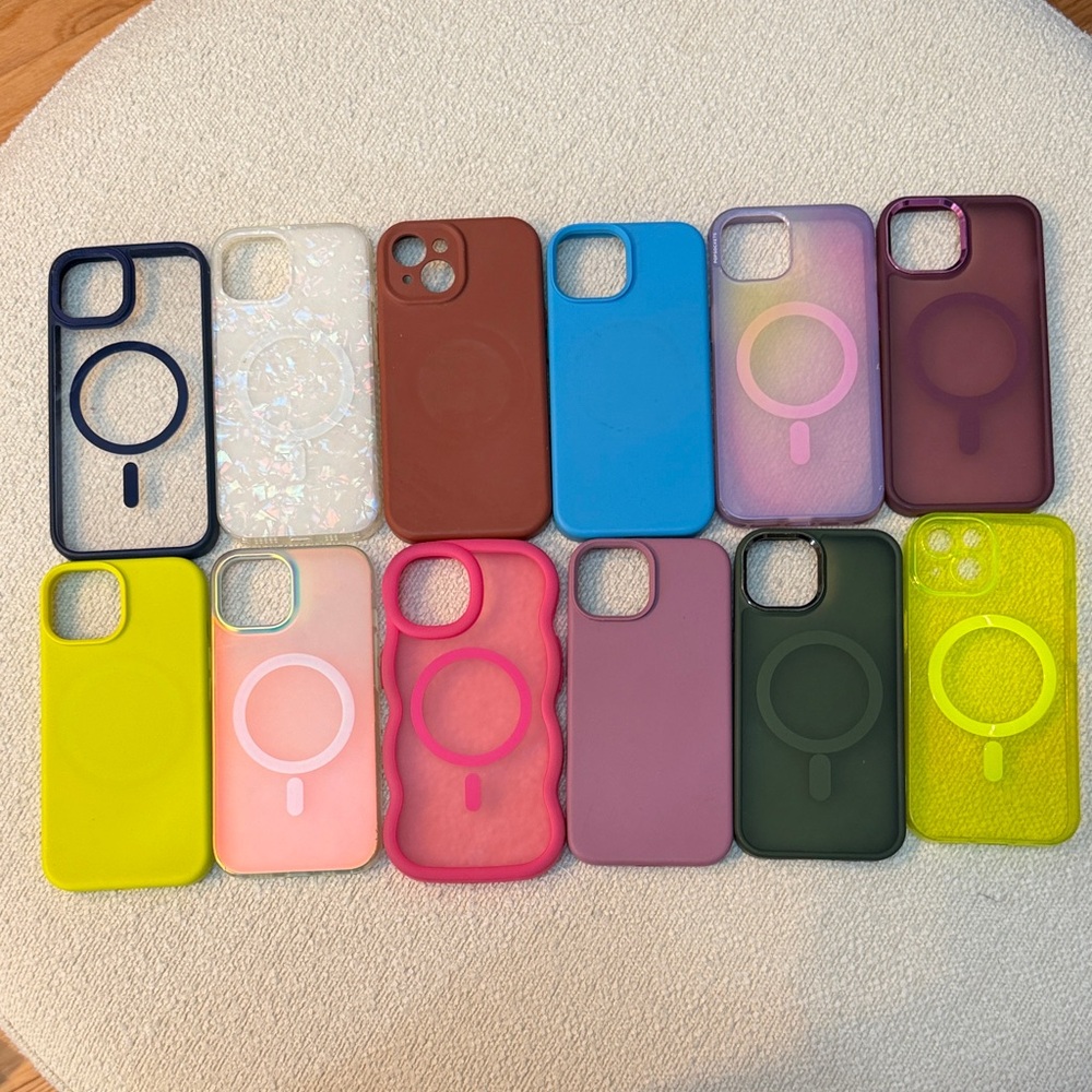 iPhone 15 - 12 Assorted MagSafe-Compatible iPhone Cases - Multiple Colors